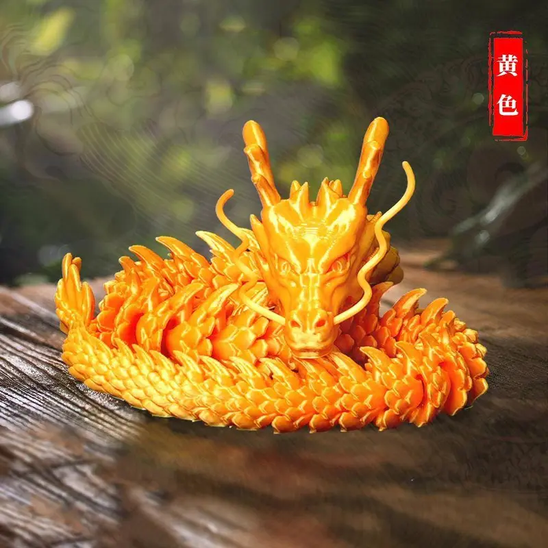 Đồ Chơi Rồng Trung Quốc In 3D, Cực Lớn, Có Thể Di Chuyển, Bán Chạy, Rồng Vàng, Đồ Trang Trí Phong Cảnh Đá, Rồng, Năm 2025 3