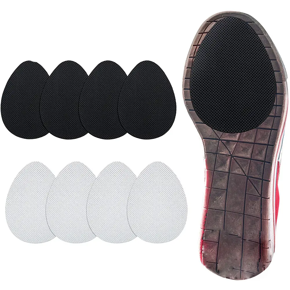 New Anti Slip Reduce Noise Self-Adhesive Shoe Grips Non-Skid Shoe Pads Black White For 2Pcs