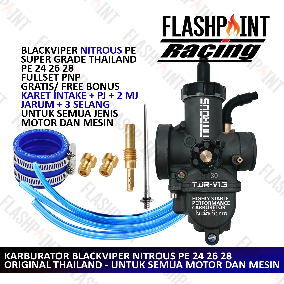(BISA COD) PAKET KARBURATOR CPO PE BLACKVIPER NITROUS 24 26 28 30 MJ PJ KARBU SUDCO KEIHIN SCOOPY BIT BEAT REVO GRAND SPACY VARIO MIO M3 SPORTY J RX KING MX MEGAPRO KLX SUPRA X 125 BYSON SMASH SHOGUN RXZ FIZR GL SATRIA FU SPIN TIGER F1ZR