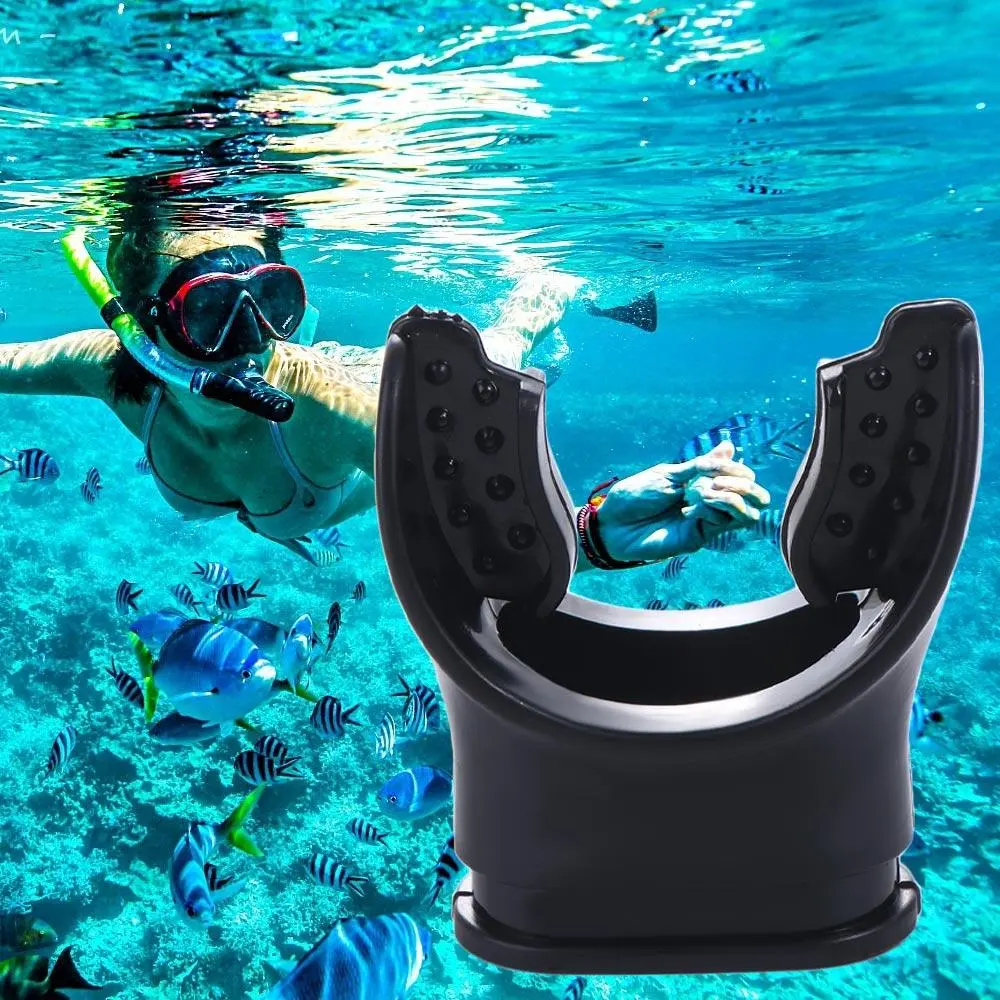 Water Sports Non-toxic Diving Mouthpiece Underwater Anti-allergy Snorkel Regulator Transparent Silicone Diving Tube Mouthpiece Diving Equipment
