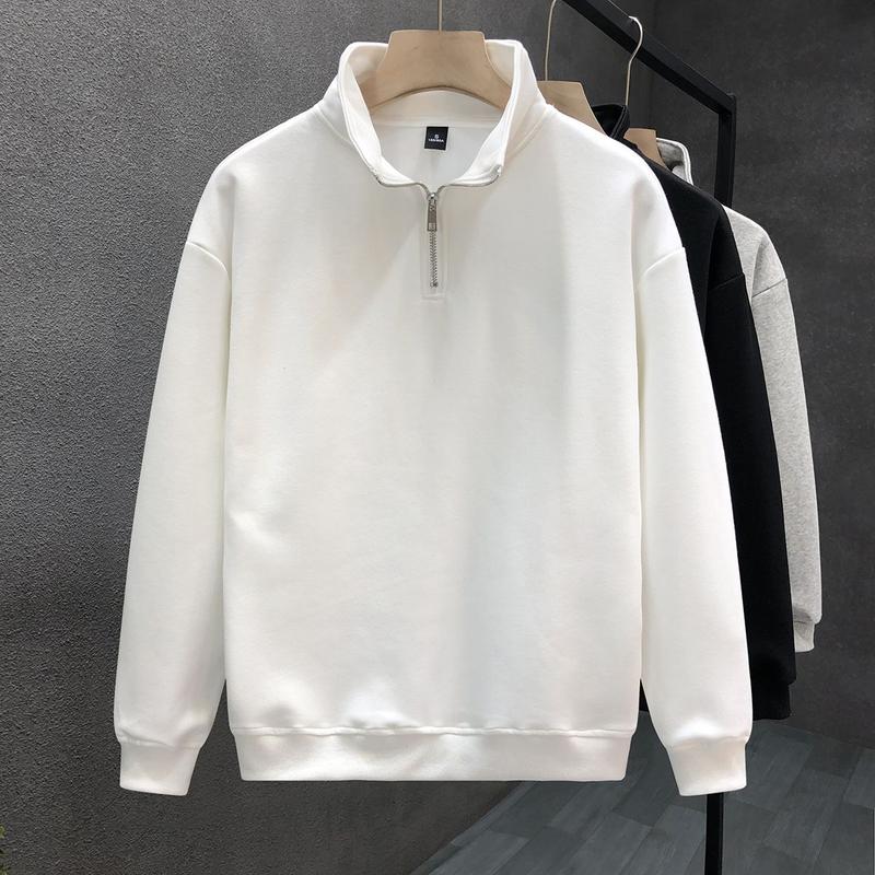 Product Introduction of Everyday Joker Half Zipped Stand Collar Sweater Men Trendy Brands Early Autumn Coat 2024 Spring and Autumn New Men's Coat 1
