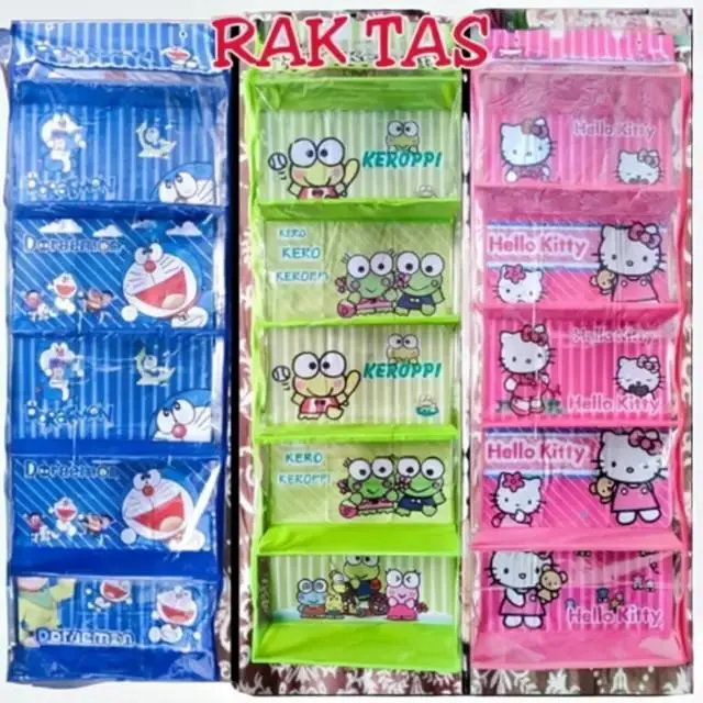 rak tas gantung karakter rak susun karater lucu