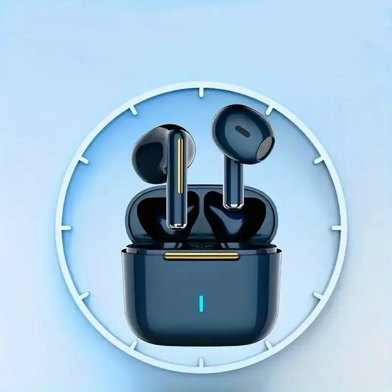 Wireless Headphones, Semi-in-ear Design Earbuds, Noise Cancelling Headphones, Portable Earphone with Long Battery Life for Sports, Gaming, Running, Working 0