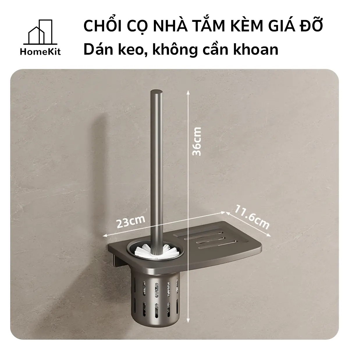 Cọ nhà vệ sinh kèm giá đỡ HOMEKIT