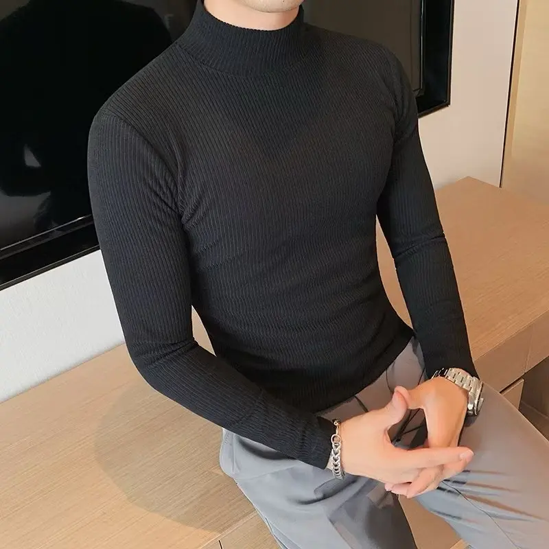 Áo Len Tăm Giữ Nhiệt Cổ 3 Phân , Dài Tay Nam Form Body Menswear 3