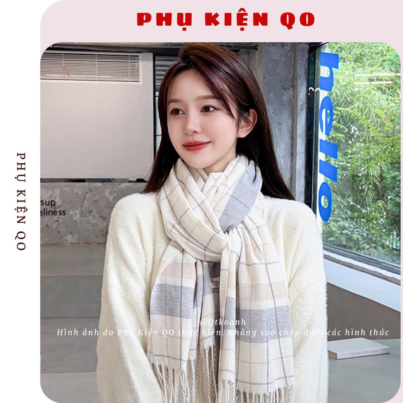 Khăng Quàng Cổ Nam Nữ ,Khăn Len Nam Nữ Unisex Họa Tiết Nhiều Màu K15 Caro Khăn Choàng
