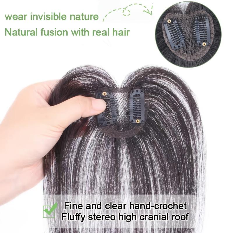 Product Introduction of Luxurious Real Topper for Women - Invisible, Seamless Hair Volume Boost, Straight Style, Comfortable Fit with Secure Attachment, Invisible Hair Boost | Undetectable Hairpiece | Secure Fit Design, Hair Accessories 7