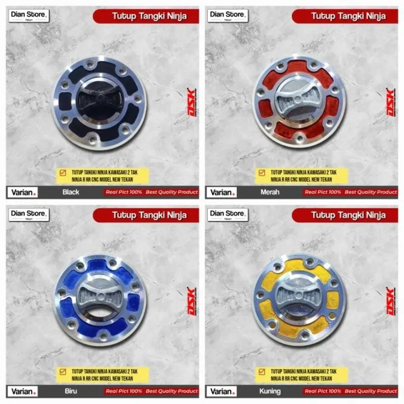 Tutup tangki ninja kawasaki 2 tak ninja R RR CNC model new tekan