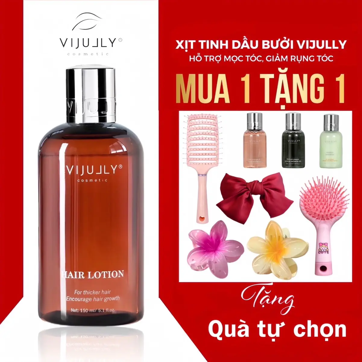 Xịt Bưởi VI JULLY  hỗ trợ mọc tóc, giảm rụng tóc