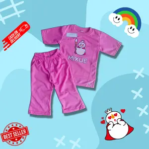 Setelan Anak kaos tshirt Viral Mixue Ice Cream baju anak baju santai perempuan Usia 1-10 Tahun Parsel