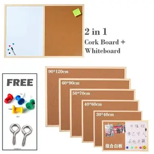 60x90CM Message Board / Cork Board / Vision Board / Mading Kamar / Pin Board / Board send Sticker and accessories / Decorative Board with Frame