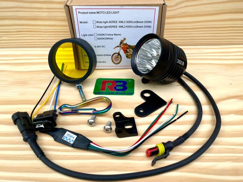 [TẶNG MÓC TITAN KHÓA CÀI] COMBO ĐÈN TRỢ SÁNG L4X KÍNH TRẮNG LUÔN MẠCH PASSING, HIỆU ỨNG TIẾT KIỆM ĐIỆN#L4X#TROSANG#RB