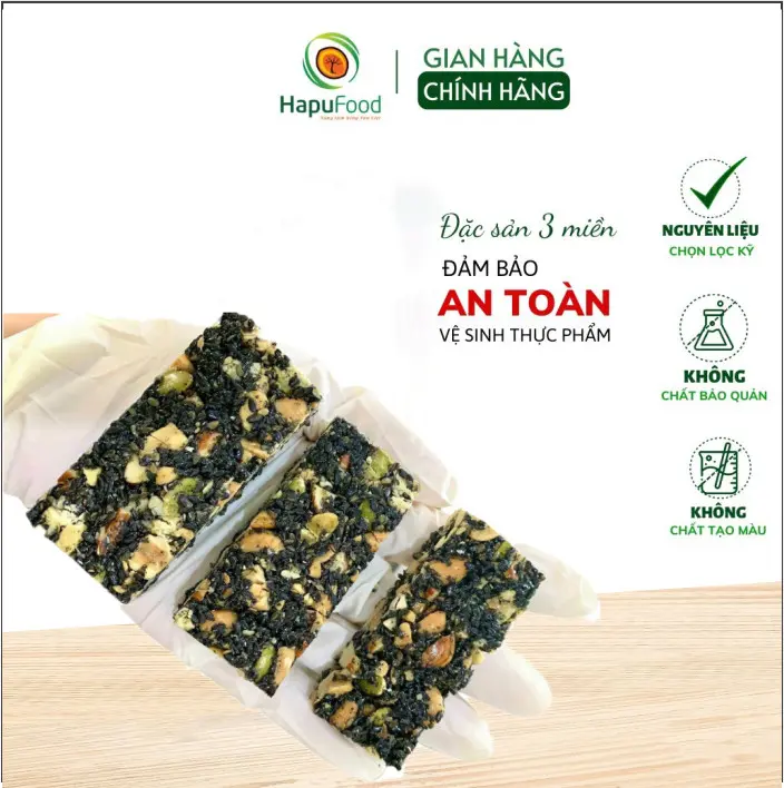 Thanh mè đen hạt mix 300g Ăn Vặt Thức Ăn Socola Food Snack