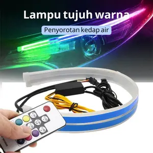 Multifunctional Daytime Running Car Lights with Flowing Lights and Turn Signal Water Lights, No Need to Disconnect Wires, Easy-to-Install Car Daytime Lights, Stylish DRL with Sequential Turn Signal for Cars