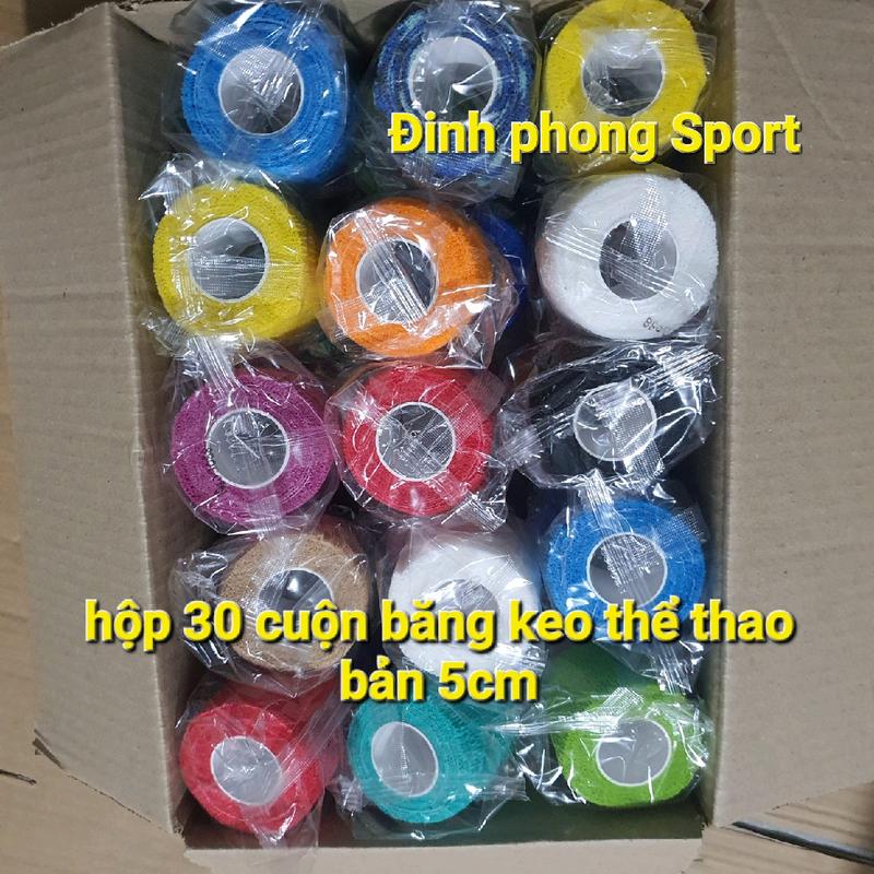 hộp 30 cuộn băng keo thể thao bản 5cm,băng keo thể thao băng quấn cổ chân ,cổ tay băng  cuốn