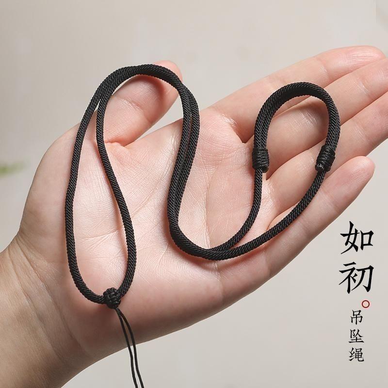 Product Introduction of Dây Đeo Buộc Mặt Dây Chuyền Ngọc Bích, Dây Vòng Cổ Màu Đen, Chất Liệu Chu Sa, Dệt Tay Cao Cấp, Dây Đeo Cổ Nam Và Nữ 0