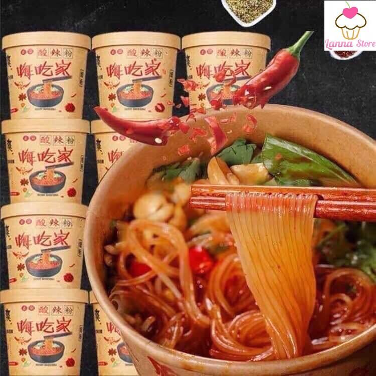 THÙNG 6 HỘP Miến Lạnh Chua Cay Trùng Khánh hộp 102g Food Ăn Vặt