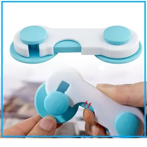 5x Slot Pengait Pengaman Kunci Pintu Lemari & Laci Praktis