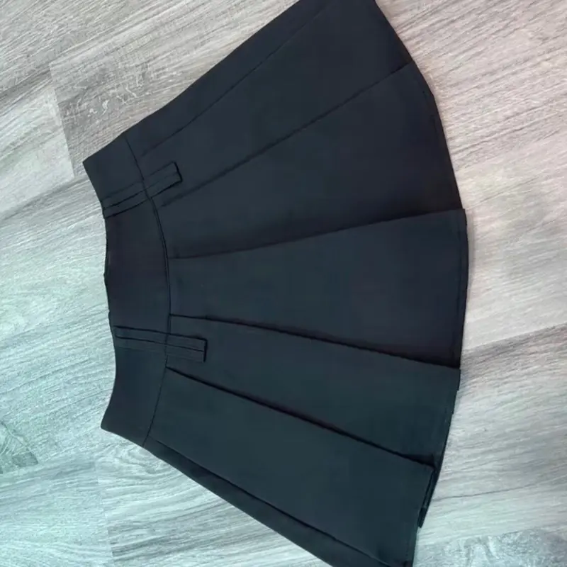 Chân Váy Xếp Ly dài 35cm cạp cao cách điệu mã 8689 4
