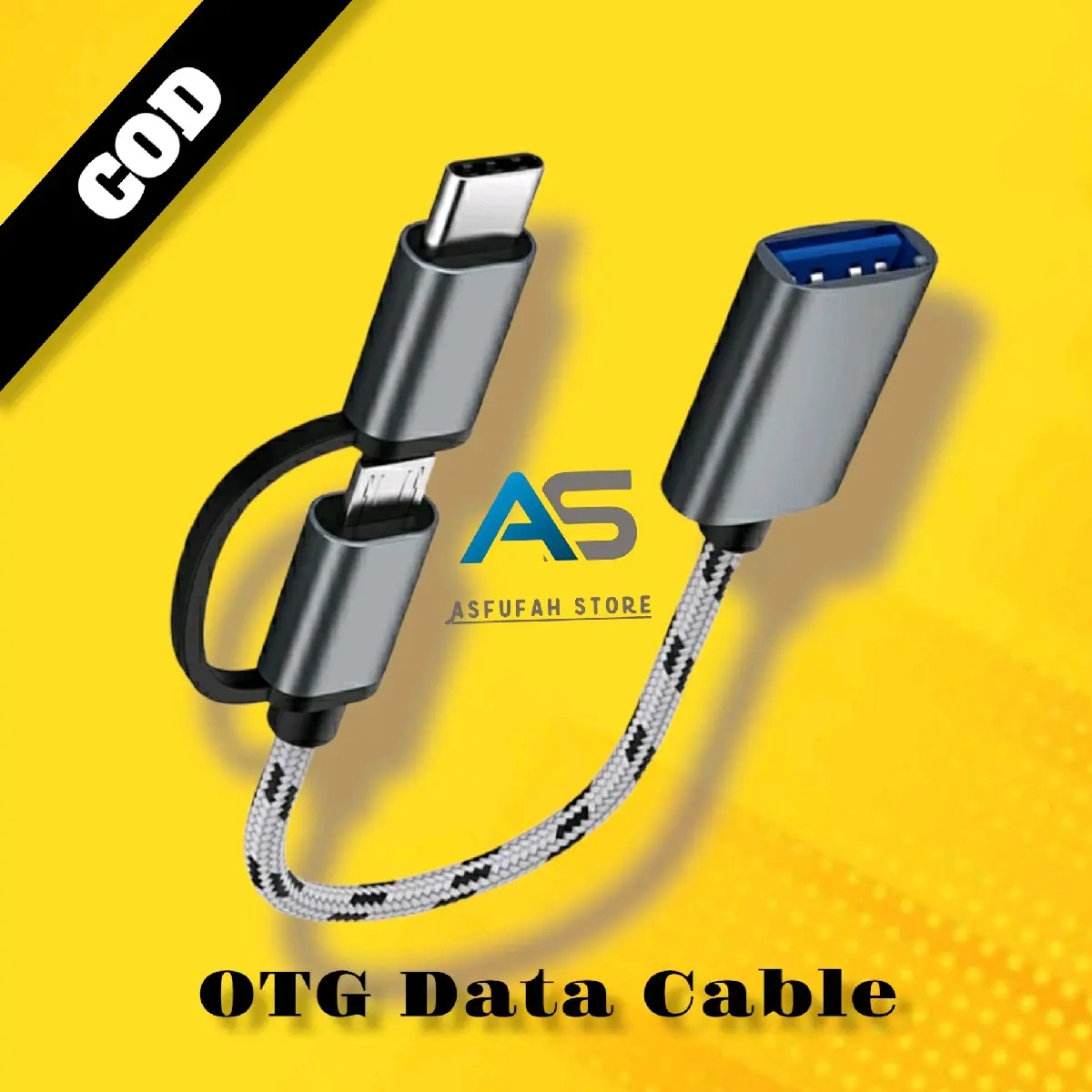 FLASHDISK KABEL Alat Penyimpanan OTG 2-IN-1 TYPE C AND MICRO USB Storage Tablet