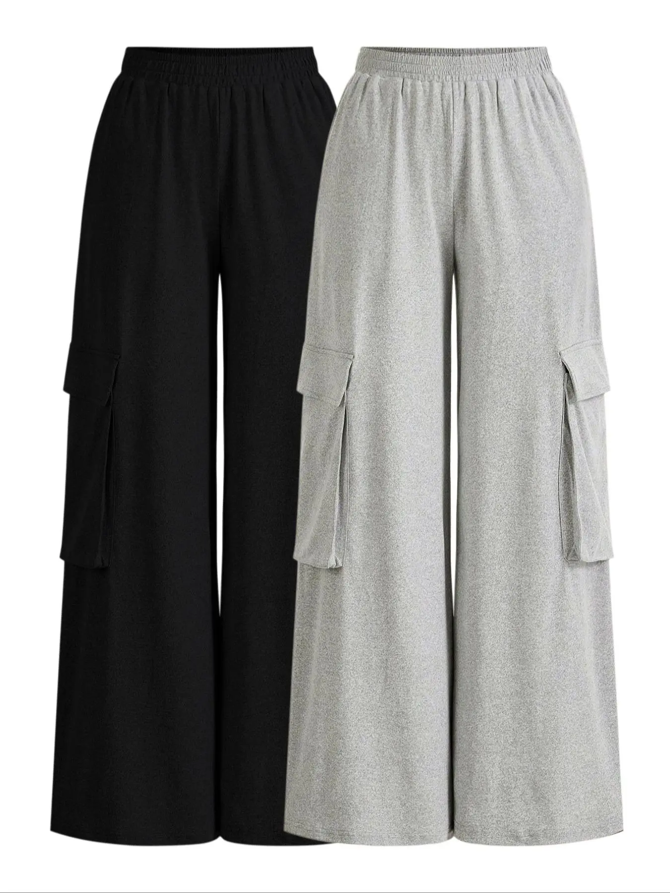 Women's Solid Wide Leg Sweatpants, Casual Comfy Pants for Daily Wear, Ladies Bottoms for All Seasons