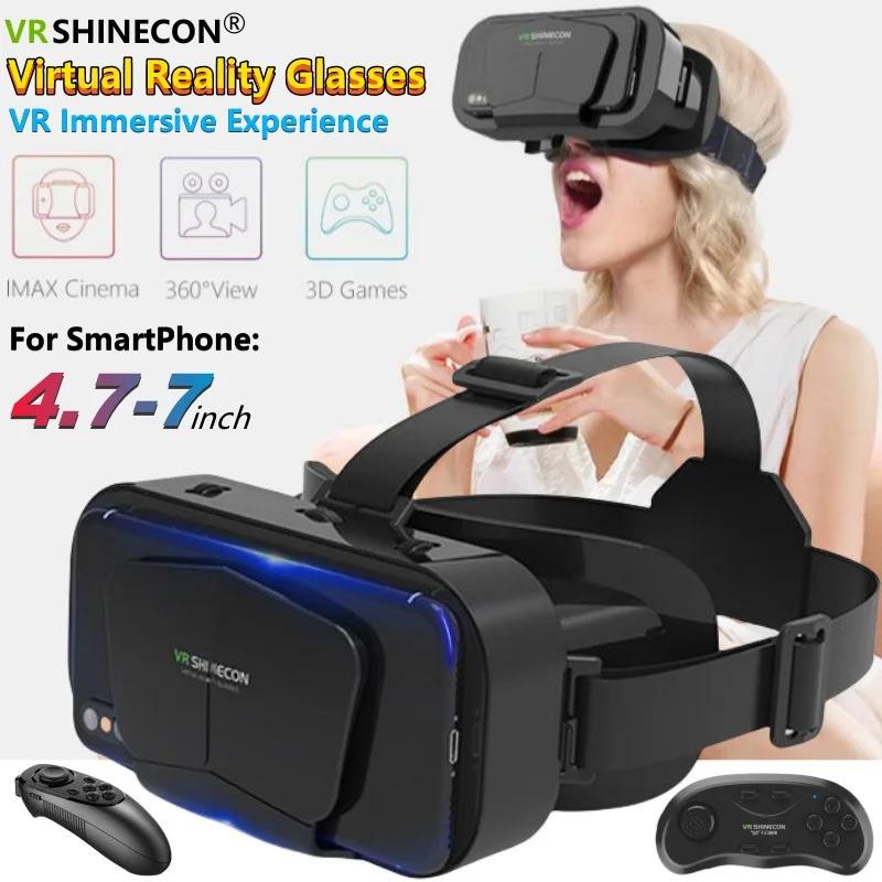 Product Introduction of Virtual Reality Glasses Screen Squeeze Film 3D IMAX, G10, Google Cardboard Box, VR Helmet, Compatible with 4.7-7" Phone, Support Game Controller 2