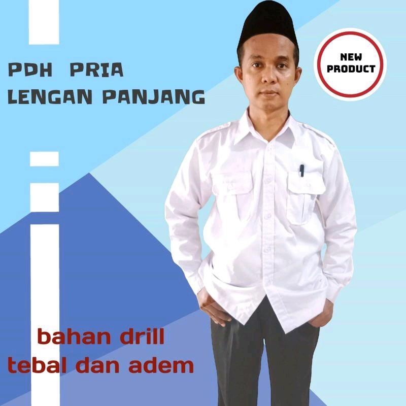 kemeja putih pria lengan panjang,Atasan PNS,seragam PDH Pegawai Negeri Sipil 1