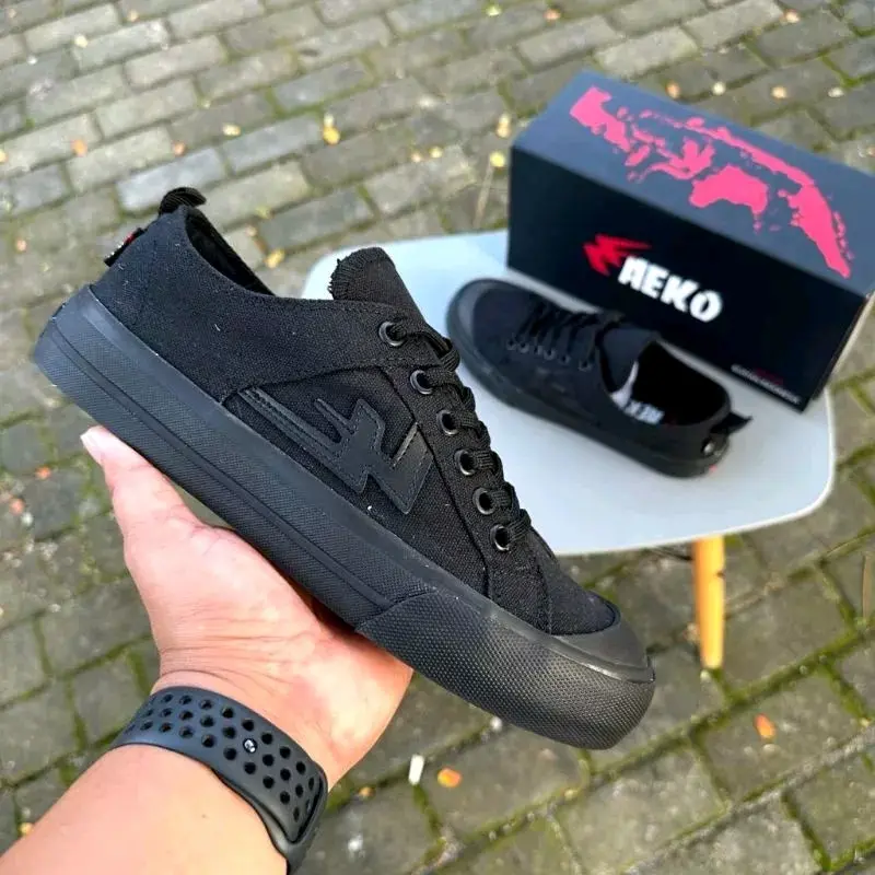 Sepatu Sneakers Aekoshoes Pria Wanita full black , Yellow, Army Original Produk Lokal Made in Indonesia Tanpa Hak Hak Datar Canvas Casual