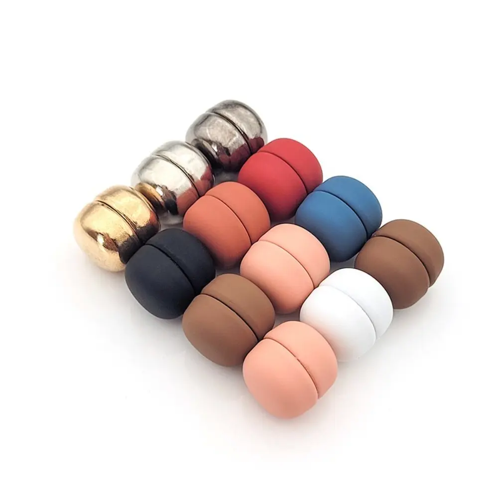 4 Pairs Reusable Magnets Hijab Pins No Snag Metal Pinless Scarf Pins Multiple Use Magnetic Shawl Button for Clothes Shirts