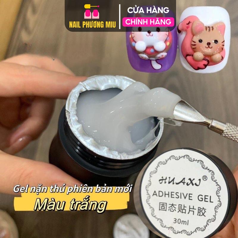 Gel Nặn Thú Huaxi Phiên Bản Mới Màu Trắng Màu Trong Hũ To 30g Làm Nail Tiện Lợi Tạo Hình Khối Vẽ Nặn Hoa Nổi Nữ Women
