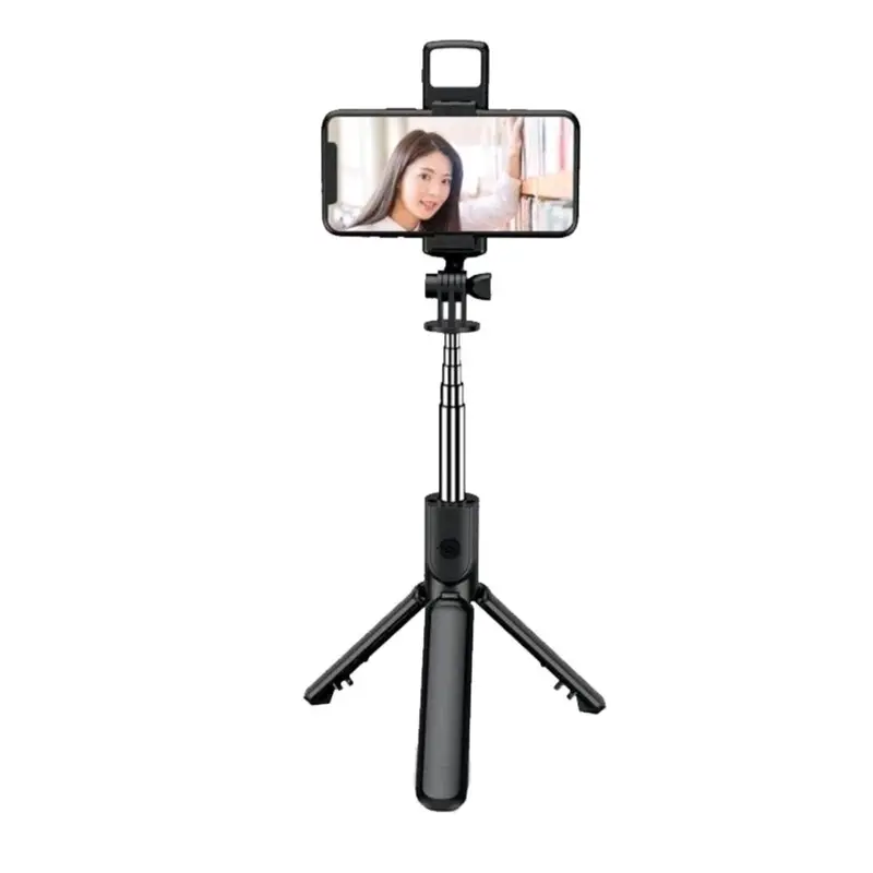 Tongsis Bluetooth Selfie With Tomsis Tripod R1S Lampu 1