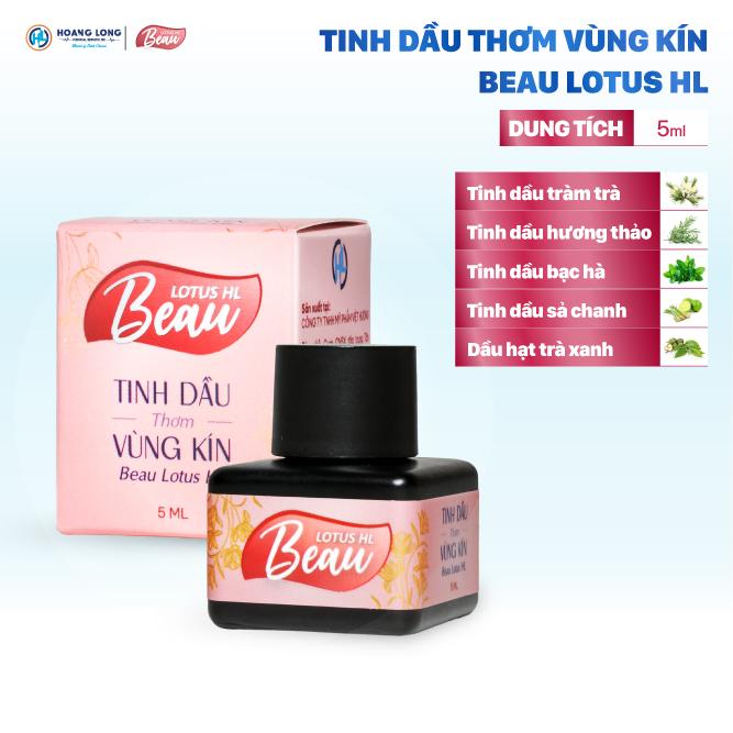 Tinh Dầu Thơm Vùng Kín thành phần thiên nhiên Tràm trà, Hương thảo, Bạc hà, Sả Chanh Beau Lotus HL (Lọ 5ml) Nước Hoa Vùng Kín Nam Nữ Perfume Cosmetic Women - BeLive