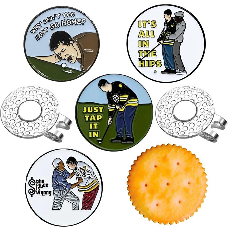 Product Introduction of Funny Golf Ball Marker with Magnetic Hat Clip Set, 5 Counts/set Golf Accessories for Men Golfers Dad Boyfriend Husband Birthday Retirement Fathers Day 0