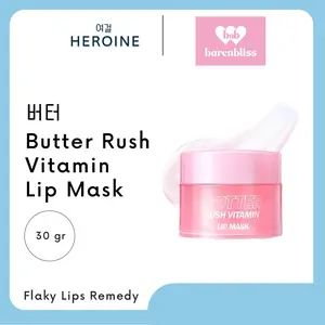BNB barenbliss Butter Rush Vitamin Lip mask Moisturizing Lip Balm「Masker Bibir Cerah」 Kering