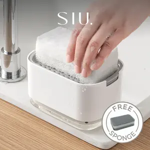 Pump Kitchen Soap Dispenser - Tempat Sn Cuci Piring FREE Sponge plastik putih