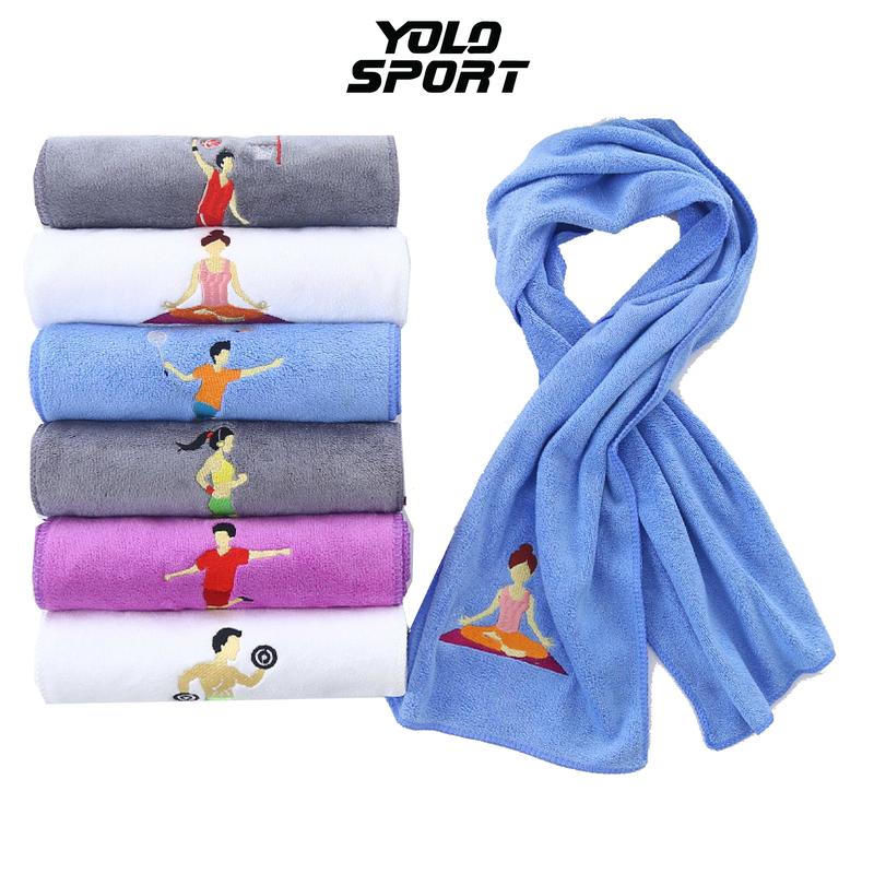  Khăn Tập Yoga Lau Mồ Hôi Thể Thao Tập Gym Chạy Bộ Cầu Lông Dáng Dài Cao Cấp Đa Năng Cotton Mềm Mại Nhanh Khô 25*110cm Khăn Tắm Nhà Tắm Phụ Kiện Sport Nam Cao Su 