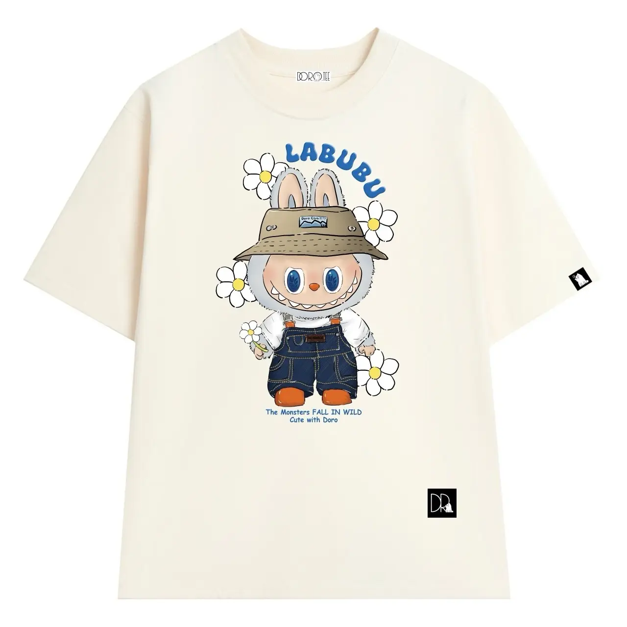 DORO - Áo LABUBU Fall in wild FORM RỘNG TAY LỠ thun cotton unisex cổ tròn