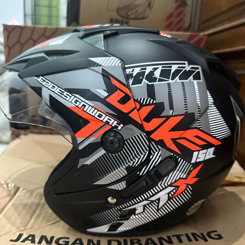 Helm JP7 X7 MOTIF DOUBEL VISOR SNI 1