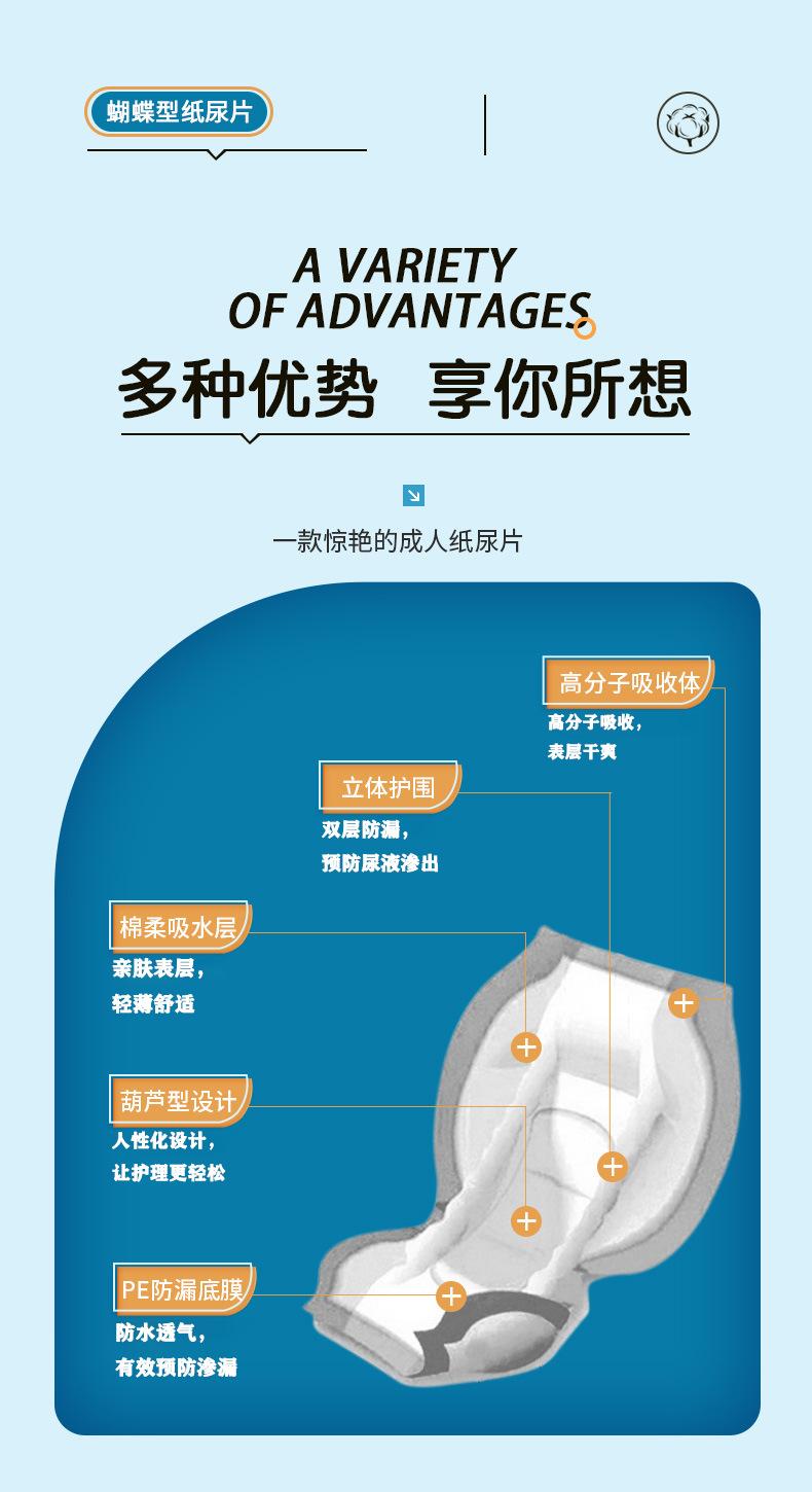 Product Introduction of Laolaifu Adult Paper Diaper Butterfly-Type Nursing Diapers Male and Female Elderly Diaper Diaper 4