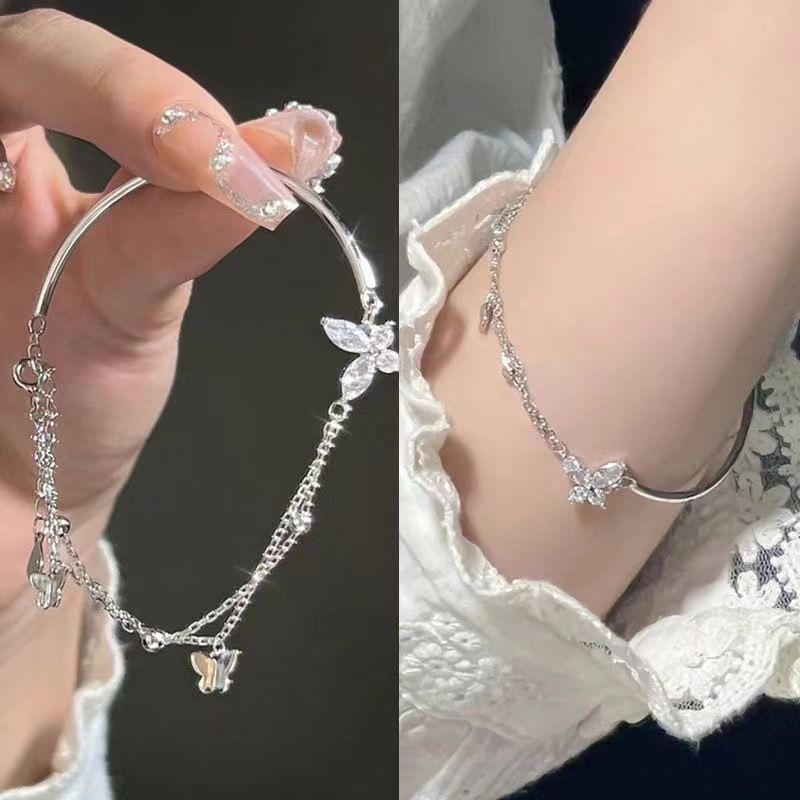Product Introduction of TikTok Anti-Cat's Eye Crystal Women's Niche Design Bracelet DIY Stone Sunlight Gold Sand High-Quality Exquisite Fortune Pendant 8