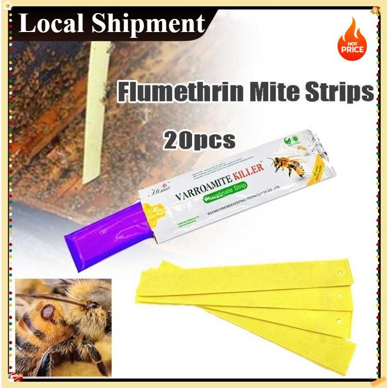 20Pcs Fluvalinate Strips Varroa Bees Beekeeping Strips Beekeeping Tablets Product Medicine Anti Varroa Mites Control 2