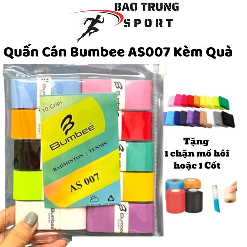 [Combo Ngon Nhất Xóm] 10 Cuốn cán BUMBEE AS007 tặng kèm cuốn Cốt 7cm*10m cuốn vợt Cầu Lông,Tennis,PickleBall mềm êm , thấm hút mồ hôi tốt , tiết kiệm Sport
