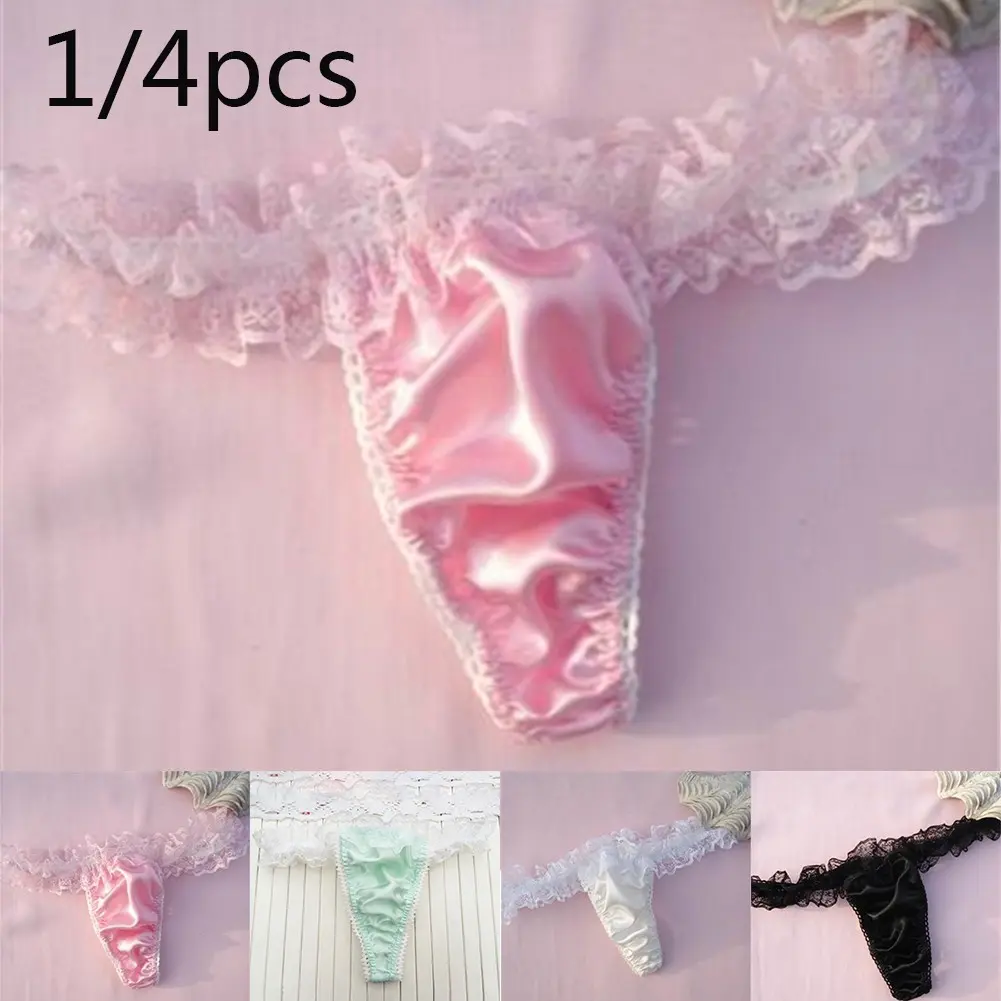 1/4Pcs Women beauty Thongs Briefs G-String Breathable Panties Bikinis Underwear