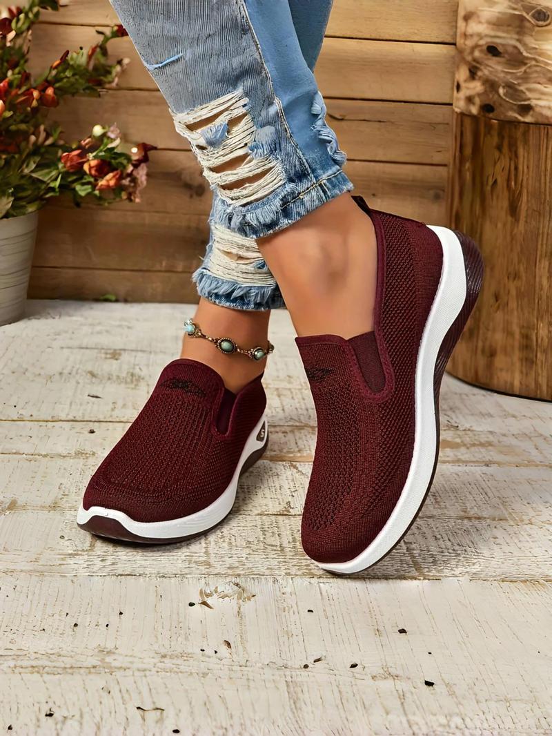 Product Introduction of Women's Mesh Breathable Lightweight Slip on Shoes, Casual Comfortable Low Top Shoes, All-match Commuter Shoes for Work & Daily Wear 15
