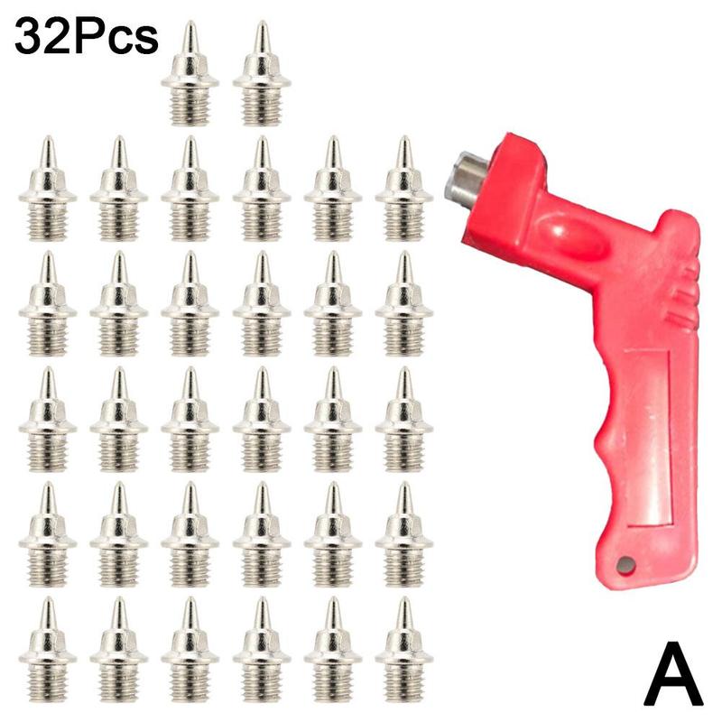 Product Introduction of 32pcs/Set Footful Metal Replacement Running Spikes For Shoes 7mm-13mm 32