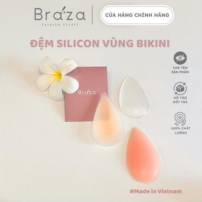 Miếng Dán Silicon BRAZA Che Rãnh Vùng Kín Chống Lộ Hàng Khi Mặc Đồ Bơi, Bikini, Legging Tập Gym,chụp ảnh 111 Nữ Hồng