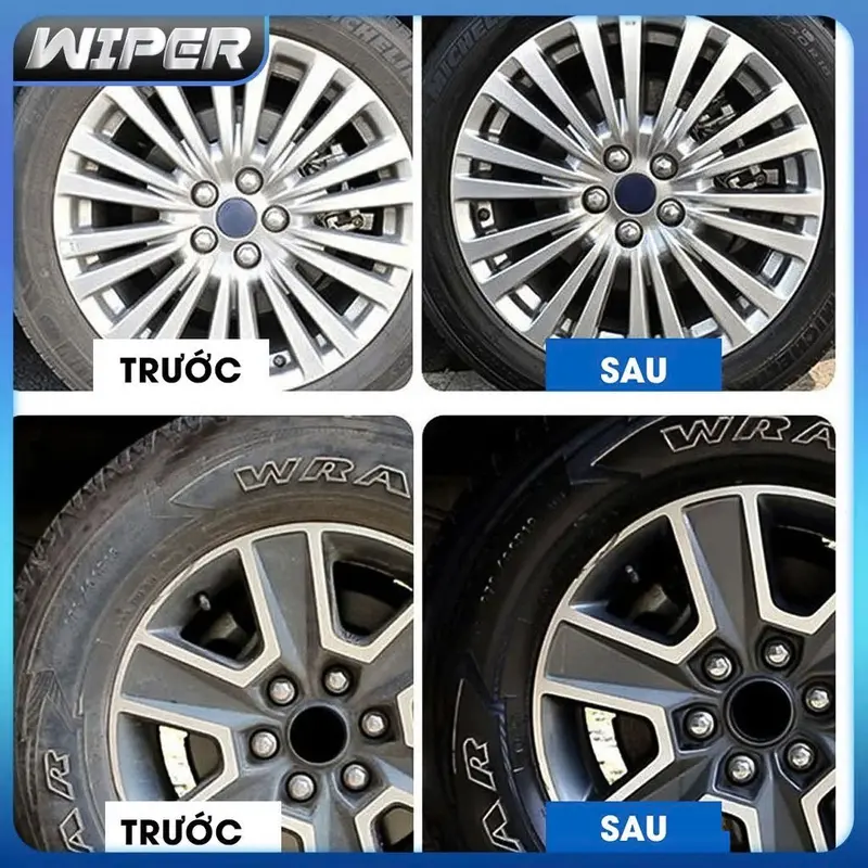 Chai Xịt Làm Bóng Lốp Xe Ô Tô, Xe Máy, bóng vỏ xe - Xịt Bóng Lốp WIPER, chai xịt bóng lốp ô tô 4