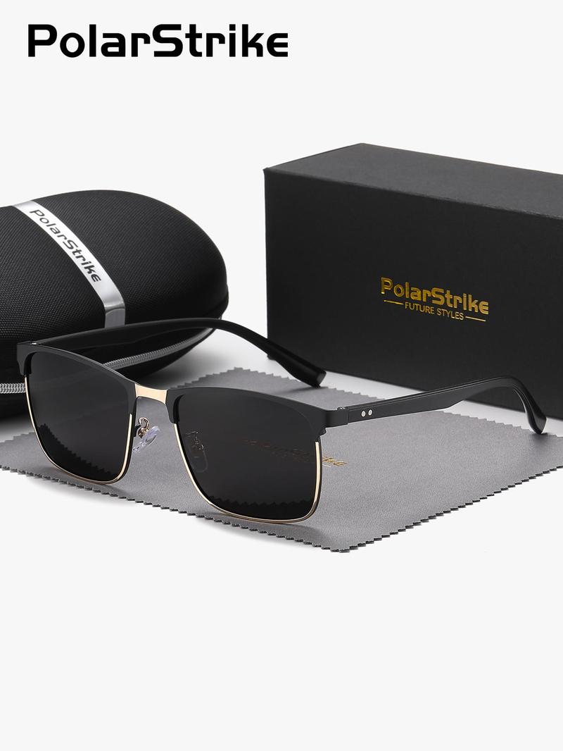 Product Introduction of Unisex Vintage Cool Square Frame Polarized Sunglasses, Trendy Casual UV400 Sunglasses for Everyday Use, Fashion Accessories for Outdoor Activities 1
