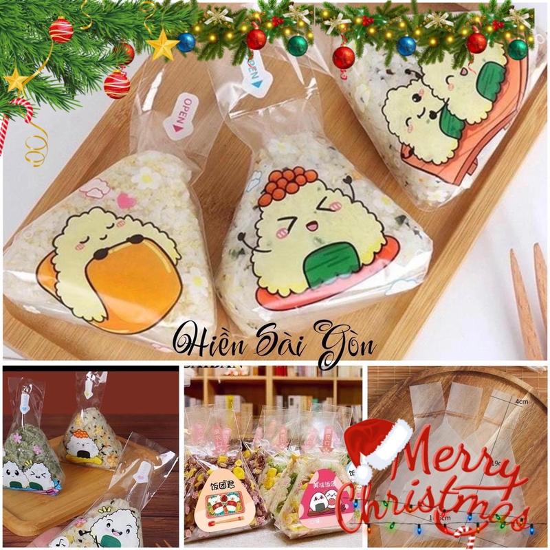   48-50 túi  đựng cơm nắm ￼Túi Đóng Gói Rong Biển Sushi Khuôn Túi Sushi Bento Phụ Kiện Rong Biển Cơm Bóng 