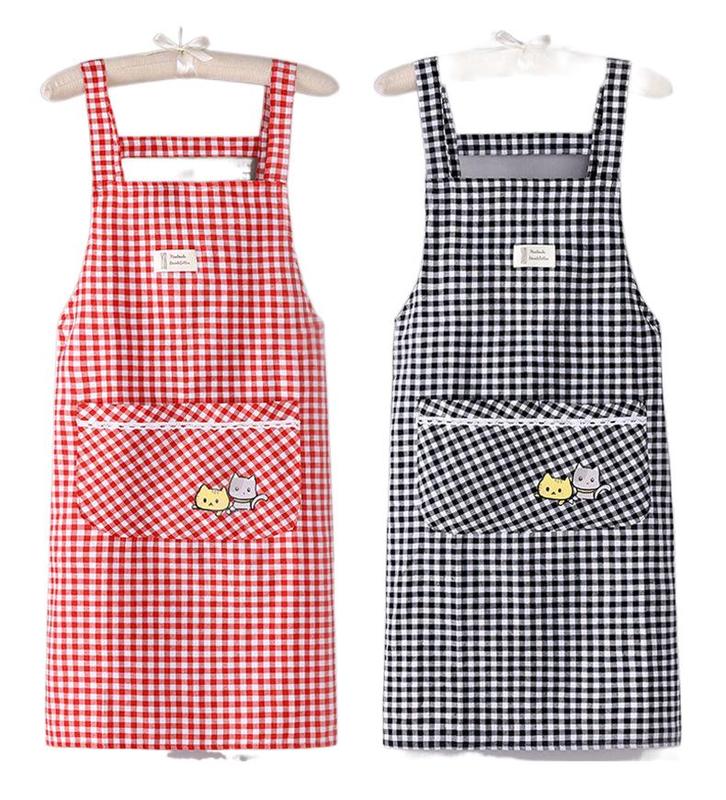 Product Introduction of Stylish apron type, home kitchen simple breathable, working anti-dirt adult oil, work clothes, new summer options 17